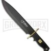 Frost Cutlery Quicksilver Bowie Black Fixed Blade Knife - Black Serr -Kershaw Sale Store Frost Cutlery Quicksilver bowie black BHQ 47785 er large