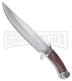 Frost Cutlery Sharps Cutlery Whirlwind Bowie Wood Fixed Blade - Satin Plain