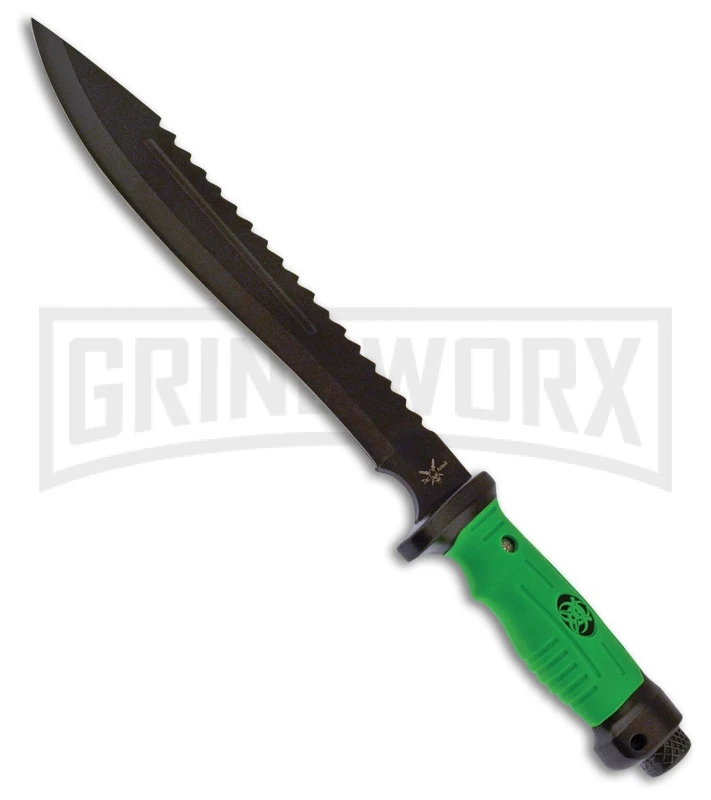 Frost Cutlery Tac Assault Space Cruiser Green Fixed Blade Knife - Black Plain 1 Frost Cutlery Tac Assault Space Cruiser Green Fixed Blade Knife - Black Plain