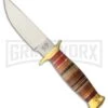 Frost Cutlery Trophy Stag Rough Grouse Pakkawood Fixed Blade Knife - Satin Plain -Kershaw Sale Store Frost Cutlery Trophy Stag Rough Grouse satin BHQ 53813 er large