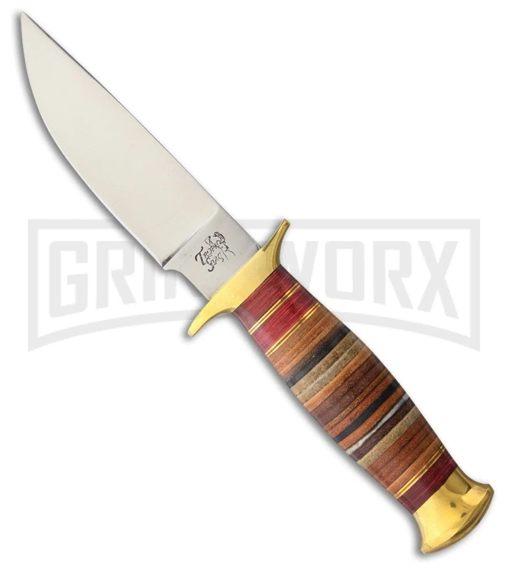 Frost Cutlery Trophy Stag Rough Grouse Pakkawood Fixed Blade Knife - Satin Plain 1 Frost Cutlery Trophy Stag Rough Grouse Pakkawood Fixed Blade Knife - Satin Plain