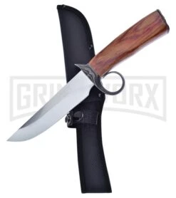 Frost Cutlery Valley Forge The Wick Wood Fixed Blade Knife - Satin Plain