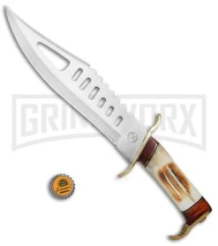 Frost Cutlery Whitetail Second Cut Bone Fixed Blade Knife - Bowie Satin Plain -Kershaw Sale Store Frost Cutlery Whitetail Bowie Second Cut Bone Satin FWT058SC BHQ 66784 jr bottlecap large