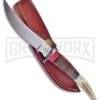 Frost Cutlery Whitetail Smitten Brown Fixed Blade Knife - Satin Plain -Kershaw Sale Store Frost Cutlery Whitetail Smitten brown satin BHQ 73305 er large