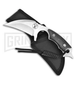 Frost Cutlery Whitetail Boot Skinner Black Fixed Blade Knife - Satin Plain