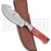 Frost Cutlery Woodland Red Fixed Blade Knife - Satin Plain -Kershaw Sale Store Frost Cutlery Woodland red satin BHQ 48559 er large