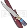Frost Chipaway Soaring Eagle Bowie Bone & Wood Fixed Blade Knife - Satin Plain -Kershaw Sale Store Frost chipaway soaring eagle bowie bone and wood Satin BP 26756 jr large