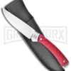 Frost Cutlery Hen & Rooster Small Hunter Red Fixed Blade Knife - Satin Plain