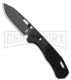 Gerber Assert Black Polymer Folding Knife - Black Plain