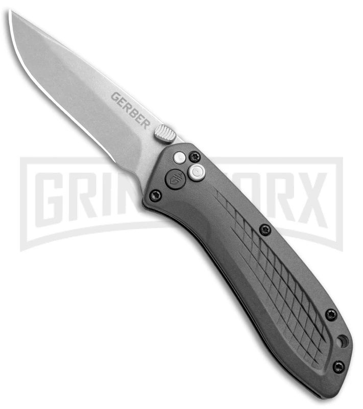 Gerber US-Assist Gray GFN Spring Assisted Knife S30V - Stonewash Plain 1 Gerber US-Assist Gray GFN Spring Assisted Knife S30V - Stonewash Plain
