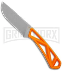 Gerber EXO-MOD Drop Point Orange Fixed Blade Knife - Stonewash Plain