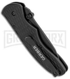 Gerber Knives F.A.S.T. Draw Black Spring Assisted Knife - Tanto Black Serr 6 Gerber Knives F.A.S.T. Draw Black Spring Assisted Knife - Tanto Black Serr -Kershaw Sale Store Gerber FAST Draw Tanto Assisted Opening Black Serr 31 001751 BHQ 15598 jr side large