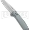 Gerber Highbrow Gray Aluminum Assisted Opening Knife- Stonewash Serrated