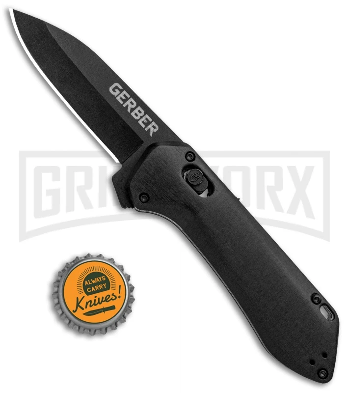 Gerber Highbrow Compact Black Al A/O Spring Assisted Knife - Onyx Plain 4 Gerber Highbrow Compact Black Al A/O Spring Assisted Knife - Onyx Plain - Image 4