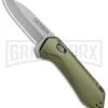 Gerber Highbrow Compact Green Al A/O Spring Assisted Knife - Stonewash Plain