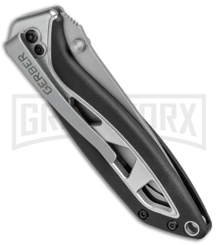 Gerber Knives Outrigger AO Black/Silver Assisted Opening Knife - Satin Serr 3 Gerber Knives Outrigger AO Black/Silver Assisted Opening Knife - Satin Serr - Image 3