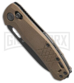 Gerber Scout Crossbar Tan Micarta Crossbar Lock Knife - Gray Plain -Kershaw Sale Store Gerber Scout Crossbar Lock Knife Tan Micarta 3.2in Gray BHQ 179072 hd spine large 1