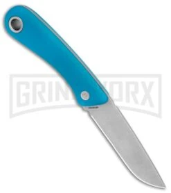 Gerber Spine Cyan Blue GFN Fixed Blade Knife - Stonewash Plain -Kershaw Sale Store Gerber Spine Cyan Blue SW BHQ 81306 er side large
