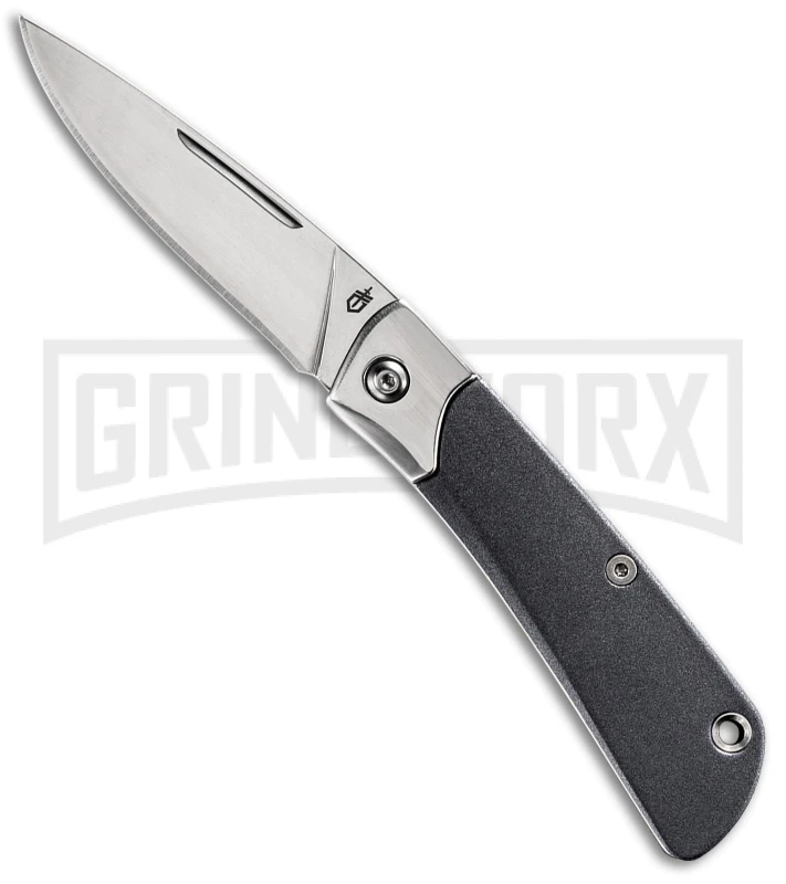 Gerber Wingtip Gray GFN Slip Joint Pocket Knife - Satin Plain 1 Gerber Wingtip Gray GFN Slip Joint Pocket Knife - Satin Plain