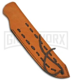 Tallen Apache Bowie White Smooth Bone Fixed Blade Knife - Satin Plain -Kershaw Sale Store Grindworx Apache Bowie White Smooth Bone satin plain BHQ 59538 er sheath large