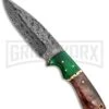 Tallen Dress Hunter Fixed Blade W Green Wood And Bone Handle - Damascus Plain -Kershaw Sale Store Grindworx Dress Hunter Green Wood Bone Filework BP 28101 jr large