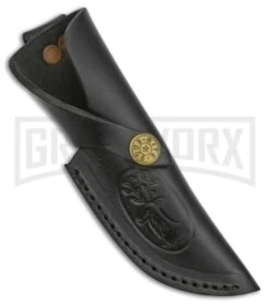 Rite Edge Grip Hunter Brown Fixed Blade Knife - Damascus Plain 3 Rite Edge Grip Hunter Brown Fixed Blade Knife - Damascus Plain -Kershaw Sale Store Grindworx Grip Hunter Brown Damascus BP 21538 jr sheath 2 large