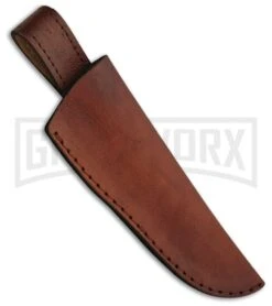 Tallen Jungle Hunter Brown Fixed Blade Knife - Damascus Plain -Kershaw Sale Store Grindworx Jungle Hunter damascus BHQ 45261 er sheath large