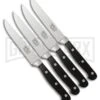 Hen & Rooster Four-Piece Steak Knife Set Black Bakelite - Satin Plain