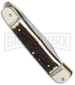 Hubertus 7" Medium Size Lever Lock Stag Horn Automatic Knife - Satin Plain 6 Hubertus 7" Medium Size Lever Lock Stag Horn Automatic Knife - Satin Plain -Kershaw Sale Store Hubertus 7in Medium Size LL Stag Horn Auto Satin 68.112.HH .12 GX 32275 jr side large