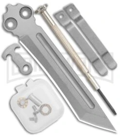 Instaknives Black Aluminum Balisong Tanto Trainer/Live Blade - Satin Dull/Plain -Kershaw Sale Store Instaknives Black Balisong Tanto Trainer Blade GX 37598 jr extra large