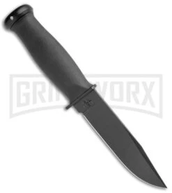 Ka-Bar Mark I Knife Black Kraton Handle - Black Plain -Kershaw Sale Store Ka Bar Mark I Knife Kraton Handle Black Plain 02 2221 BHQ 9595 jr spine large