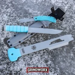 Ka-Bar Bowie 7" USSF Space-Bar Full-Size Blue Fixed Blade Knife -Kershaw Sale Store Ka Bar USSF Bridge Breacher Tool Blue Plastisol 1095 2484SF BHQ 119310 kp moon instagram large