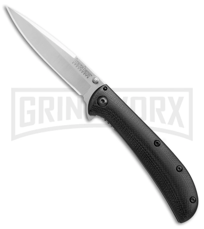 Kershaw Al Mar AM-3 Black G-10 Assisted Opening Knife - Satin Plain 1 Kershaw Al Mar AM-3 Black G-10 Assisted Opening Knife - Satin Plain
