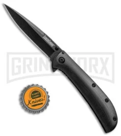 Kershaw Al Mar AM-3 Black G-10 Assisted Opening Knife - Black Plain 7 Kershaw Al Mar AM-3 Black G-10 Assisted Opening Knife - Black Plain -Kershaw Sale Store Kershaw Al Mar AM 3 Black G 10 Black 2335BLK BHQ 71074 jr bottlecap large