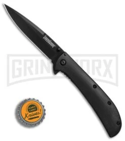 Kershaw Al Mar AM-4 Black G-10 Assisted Opening Knife - Black Plain 2330BLK -Kershaw Sale Store Kershaw Al Mar AM 4 black G10 black BHQ 71078 er bottlecap large
