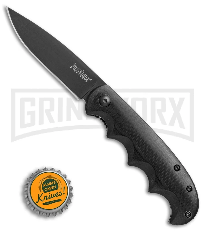 Kershaw Al Mar AM-5 Black G-10 Assisted Opening Knife - Black Plain 4 Kershaw Al Mar AM-5 Black G-10 Assisted Opening Knife - Black Plain - Image 4