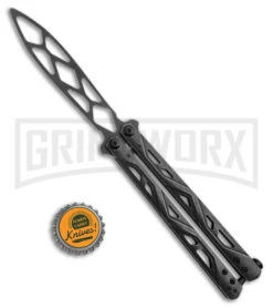 Kershaw Balanza Black Stonewash Steel Butterfly Trainer Knife - Black SW Dull 7 Kershaw Balanza Black Stonewash Steel Butterfly Trainer Knife - Black SW Dull -Kershaw Sale Store Kershaw Balanza Knife Black SW BHQ 178512 jr bottlecap large