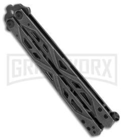 Kershaw Balanza Black Stonewash Steel Butterfly Trainer Knife - Black SW Dull 6 Kershaw Balanza Black Stonewash Steel Butterfly Trainer Knife - Black SW Dull -Kershaw Sale Store Kershaw Balanza Knife Black SW BHQ 178512 jr side large