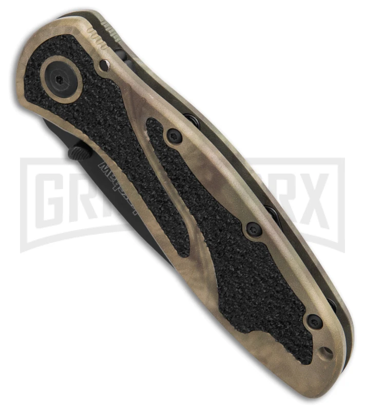 Kershaw Blur Tan Camo Assisted Opening Knife - Black Plain 2 Kershaw Blur Tan Camo Assisted Opening Knife - Black Plain - Image 2