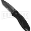 Kershaw Blur Tanto Black Assisted Opening Knife - Tanto Black Serr