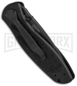 Kershaw Blur Tanto Black Assisted Opening Knife - Tanto Black Serr -Kershaw Sale Store Kershaw Blur Tanto Black BlackWash Serr 1670TSTBWWM BHQ 68394 jr side large