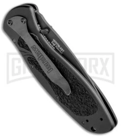 Kershaw Blur Black Assisted Opening Knife - Tanto Black Serr -Kershaw Sale Store Kershaw Blur Tanto Black Serr 1670TBLKST BHQ 0036 jr side large