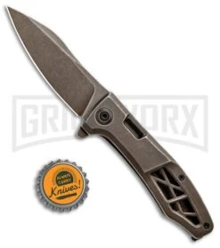 Kershaw Boilermaker Assisted Opening Frame Lock Knife Brown Stainless Steel -Kershaw Sale Store Kershaw Boilermaker Assisted Opening FL Brown Brown 3475 BHQ 94084 jr bottlecap large