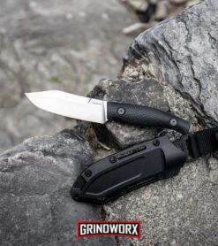 Kershaw Camp 5 Fixed Blade Knife Black FRN Stonewash Clip Point -Kershaw Sale Store Kershaw Camp 5 Fixed Blade Knife Black FRN Stonewash 1083 BHQ 106035 kp wall o rock web large