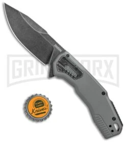 Kershaw Cannonball Assisted Opening Knife - BlackWash Plain -Kershaw Sale Store Kershaw Cannonball Assisted Opening Gray PVD Steel Blackwash 2061 BHQ 120526 jr bottlecap 2 large 1