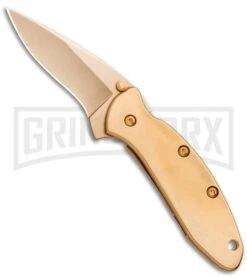 Kershaw Chive 24K Gold Plated Assisted Opening Knife - Gold