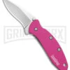 Kershaw Chive Pink Assisted Opening Knife - Bead Blast Plain -Kershaw Sale Store Kershaw Chive Assited Opening Knife Pink 1in 94cm Beadblast 1600 Pink BHQ 2218 td large
