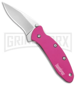 Kershaw Chive Pink Assisted Opening Knife - Bead Blast Plain