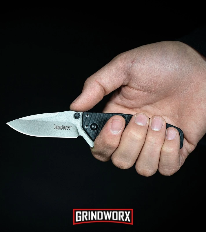 Kershaw Cryo II Tanto Assisted Opening Knife - BlackWash Plain 3 Kershaw Cryo II Tanto Assisted Opening Knife - BlackWash Plain - Image 3