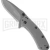 Kershaw Cryo Flipper Assisted Opening Knife - Gray Plain -Kershaw Sale Store Kershaw Cyro Assisted Gray BHQ 11101 jr large